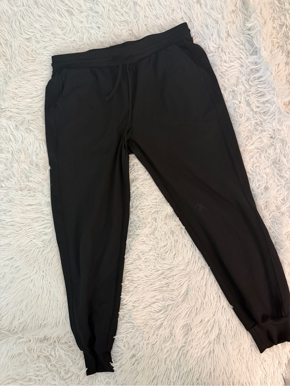 Rachel Zoe Black Stretch Jogger Pants Soft Tapered Ankle Size M